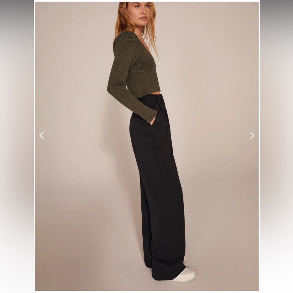 FAVORITE DAUGTHTER • The favorite pant black - size 12 pleated wide leg - Picture 4 of 11